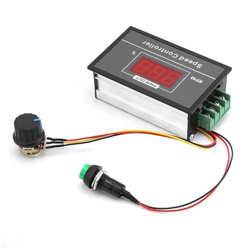 DC 6-60V(12V/24V/36V/48V)30A Spannungsregler, DC Motor Drehzahlregler, DC Motor Speed Controller, Stufenlose Geschwindigkeit PWM Regler mit Start Stop Schalter von Walfront
