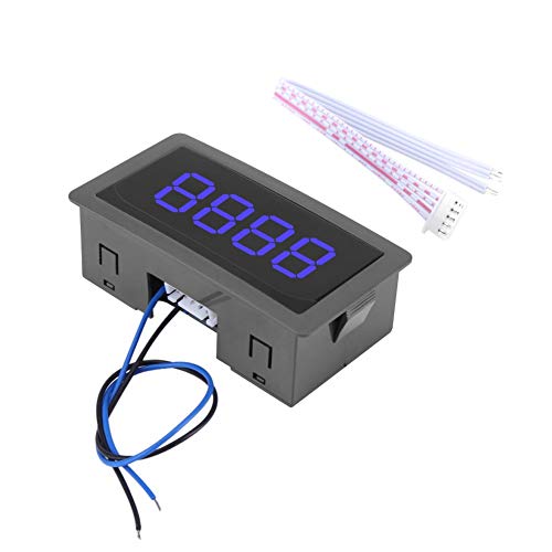 Walfront 4-stelliges Digital LED Zähleranzeige Meter, 4 Digit Up/Down Panel Zähler Meter, Plus/Minus 0-9999 (Blau) von Walfront