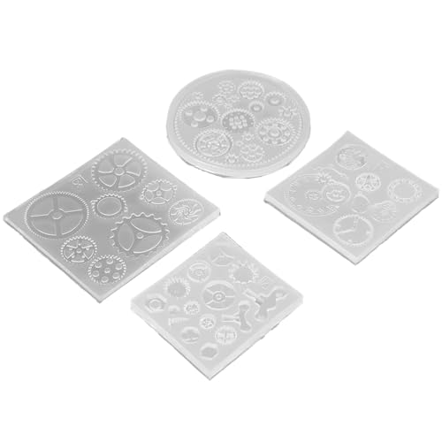 DIY Silikon, 4 Stück Silikon-Formen Epoxidharz DIY Form Getriebe Form Dreidimensional Schokolade Kuchen Fondant Silikonform DIY Silikon, 4 Stück Silikon-Formen Epoxidharz DIY Form Getriebe Form Dreidimensional Schokolade Kuchen Fondant Silikonform von Walfront