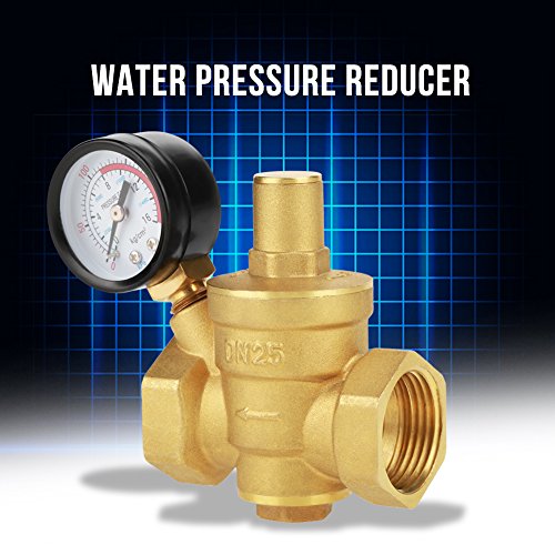 DN25 Wasserdruckregelventil Messing Einstellbare Wasserdruckminderer Druckminderer + Manometer Meter von Walfront