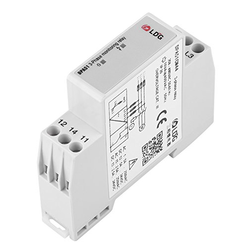 DPA51CM44 3 Phasen Überwachungsrelais, Strom/Spannung Überwachungsrelais Phasenfolge Schutz für Dreiphasiges System, Ohne Neutralleiter, Phasenverlust und Falsche Phasenfolge, 208-480 VAC von Walfront