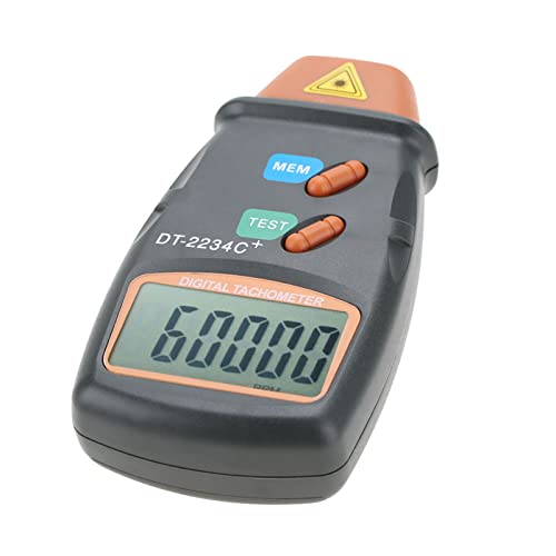 Digital Tachometer DT-2234C + Berührungsloser Drehzahlmesser Mini LCD Fototachometer Drehzahlbereich 2,5 U/min-99,999 U/min Drehzahlmessgerät von Walfront