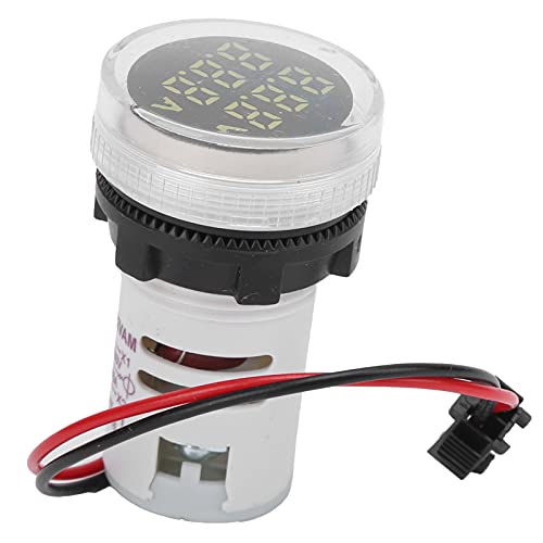 Digitaler Mini-LED-Voltmeter Amperemeter Wechselstrom-Spannungsprüfer 50-500V 0-100A Dual-Display-Anzeige(Weiß) von Walfront