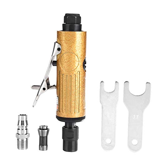 Druckluftschleifer Set, Mini Zylinderschaft Air Die Grinder KP-620 / KP-621 Pneumatisches Polierwerkzeug Kit mit 2-teiligen Schrauben Mini Poliermaschine (KP-620 S) von Walfront