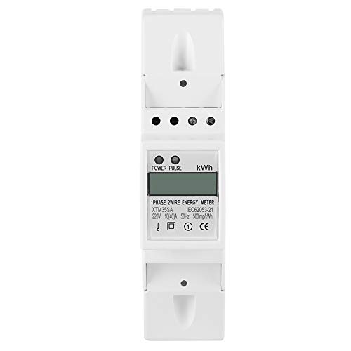 Digitaler Stromzähler, 230V AC Einphasig Stromzähler 10 (40) A Elektronische Kwh Meter für Hutschiene Digitaler Stromzähler, 230V AC Einphasig Stromzähler 10 (40) A Elektronische Kwh Meter für Hutschiene von Walfront