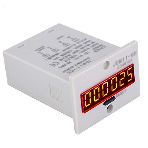 Elektronischer Zähler, JDM11-6H Kein Spannungszähler 6-stellig Elektronisches LED-Digitalanzeige-Zählerrelais(AC220V) von Walfront