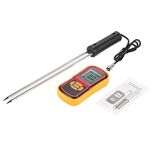 Feuchtemessgerät Digital GM640 Feuchtetester LCD-Getreidetester Feuchtetemperatur Messer für Weizenreis Maisbohne Getreide Feuchtigkeitsprüfgerät von Walfront