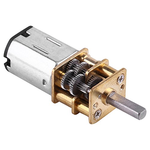 Gleichstrommotor, Hochdrehmoment Turbo DC 6V Motor mit Getriebe Geschwindigkeitsreduzierung Getriebemotor, 10/15 / 20RPM Elektromotor(6V15RPM) von Walfront