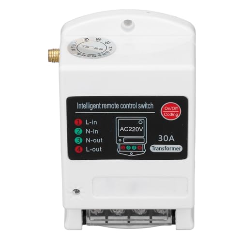 Kabelloser Fernschalter, 30 A, 5000 M, Große Reichweite, Steuergeräte, Entfernung, RF-Fernbedienungsschalter für Garagentor, Wasserpumpe, Motor, Licht, Landwirtschaft, (AC220V) von Walfront