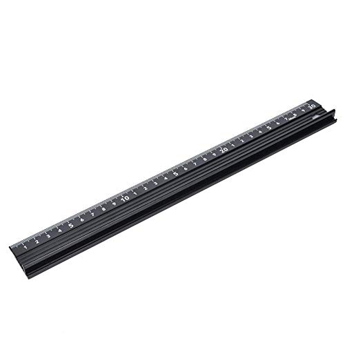 L-Typ Schneidlineal Aluminiumlegierung Metall Handwerk Sicherheitslineal Messwerkzeug mit anti-rutsch Streifen zum Messen von Leder(L-Type 30cm) von Walfront
