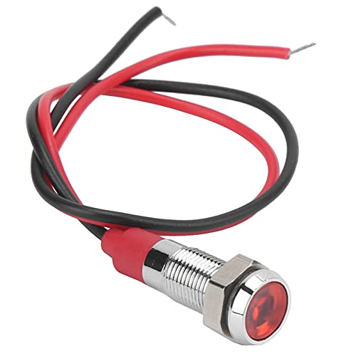 LED Metall Kontrollleuchte Lampe 6mm 6V wasserdichte Signallampe Energiesparende Kontrollleuchte für Auto LKW Boot(rot) von Walfront