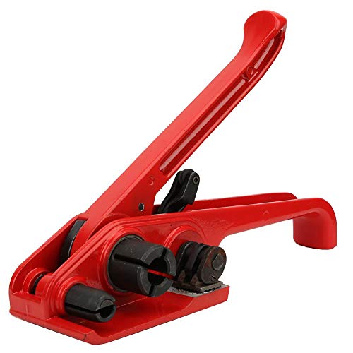 Manuelle Bandumreifung Spanner Verpackung Zange Umreifungsmaschine Versiegelung Kombinationswerkzeug Bindewerkzeug Umreifungsschneider für 16~19 mm PET/PP-Band(rot) von Walfront