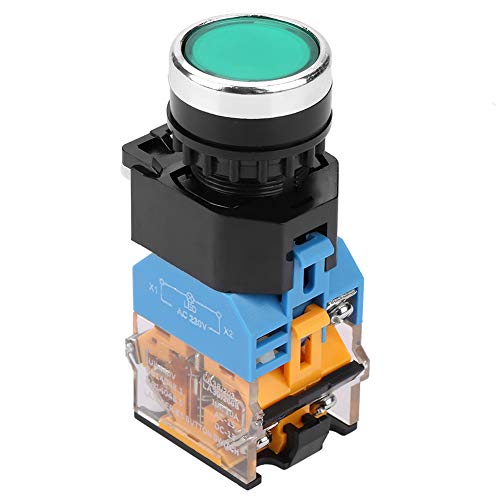 Momentary Push Button Switch LA38-11D Mini Flat Head Selbstrücksetzendes LED-Licht Drucktaster 220V 10A Ein/Aus Momentschalter von Walfront