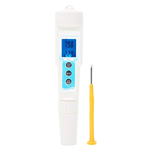 Multifunktionales PH Wert Messgeräte, 5-in-1 pH/EC/Temperatur/Salzgehalt Digital PH Messgerät, Wasserqualitätstester für Trinkwasser Schwimmbad Aquarium Pool von Walfront