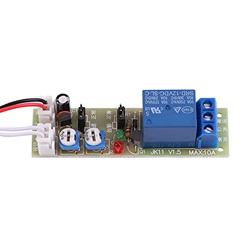 Walfront Multifunktions Zeitrelais, DC 5V/12V/24V Infinite Cycle Delay Timer Zeitschalterrelais Einschalten AUS Modul 0-15min/0-60min Einstellbar Zeitrelais Hutschiene (DC12V 0-60min Adjustable) von Walfront