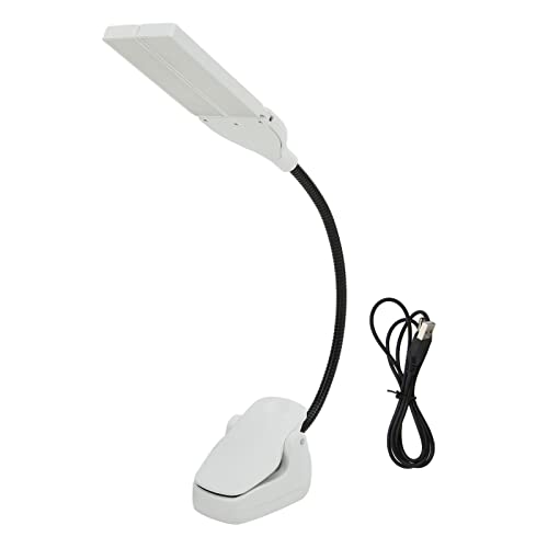 Notenpultleuchte Weiß Clip Lights LED Wiederaufladbare Biegsame Lampe mit Verbindungsleitung für Zuhause von Walfront