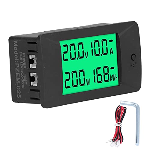 PZEM‑025 Digitaler Amperemeter Voltmeter Leistungsmesser Energiezähler, Spannung Strom Leistung Energie Wattmeter Tester LCD Digital DC 5‑12V Multimeter für Batterie Solar System Auto von Walfront