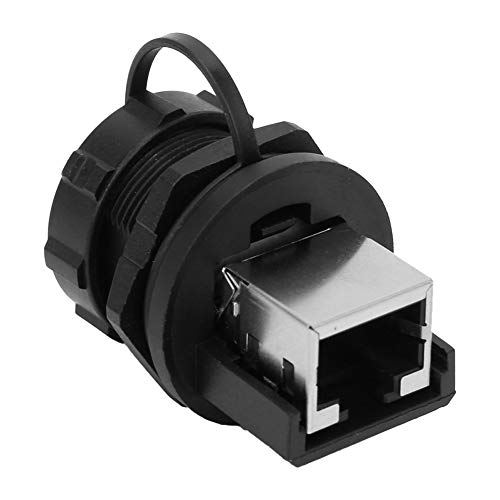 RJ45 Einbaubuchse, 2 Stück RJ45-180 ° RJ45 Anschluss Außen Wasserdichter Staub Cat5 / 6 8-poliger 8 Ader Anschluss Kabelmontage RJ45 Adapter IP67 von Walfront