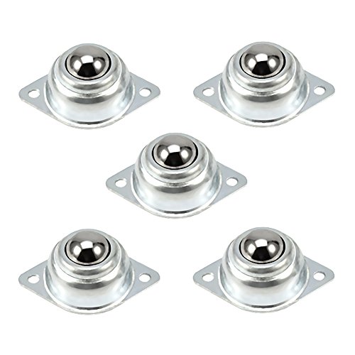 Schwerlast Kugelrollen, 5 Stücke Kegelrollenlager 15mm Dia Eisen Ball Transferlagereinheit, Zwei Löcher Universal Stahlkugel Rollenkugel Rad Möbelrollen für Getriebe, Möbel, Rollstuhl Schwerlast Kugelrollen, 5 Stücke Kegelrollenlager 15mm Dia Eisen Ball Transferlagereinheit, Zwei Löcher Universal Stahlkugel Rollenkugel Rad Möbelrollen für Getriebe, Möbel, Rollstuhl von Walfront