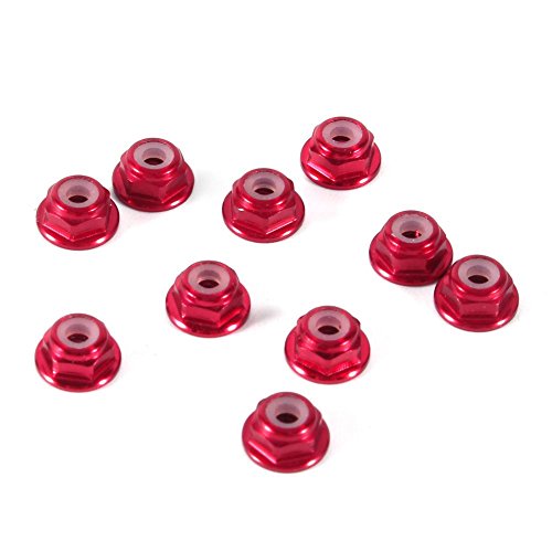 Sechskant Selbstverriegelungsmuttern, 10 Stück M2 Mutter CNC Aluminium Flansch Nylon selbstsichernde Metallmuttern Dunkelrot Sechskantmutter Sechskant Selbstverriegelungsmuttern, 10 Stück M2 Mutter CNC Aluminium Flansch Nylon selbstsichernde Metallmuttern Dunkelrot Sechskantmutter von Walfront