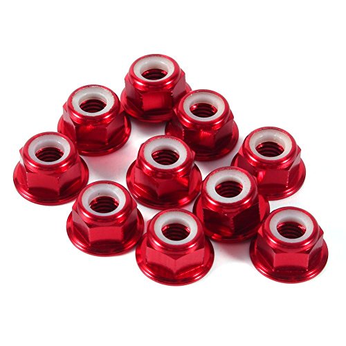 Sechskant-Selbstverriegelungsmuttern, 10 Stück, M5-Mutter, CNC-Aluminium, Flansch, Nylon, selbstsichernde Metallmuttern, dunkelrot Sechskant-Selbstverriegelungsmuttern, 10 Stück, M5-Mutter, CNC-Aluminium, Flansch, Nylon, selbstsichernde Metallmuttern, dunkelrot von Walfront