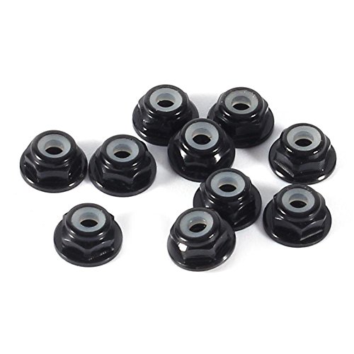 Sechskant selbstsichernde Muttern 10 Stück M2-Mutter CNC-Aluminium Flansch Nylon selbstsichernde Metallmuttern schwarz Sechskant selbstsichernde Muttern 10 Stück M2-Mutter CNC-Aluminium Flansch Nylon selbstsichernde Metallmuttern schwarz von Walfront