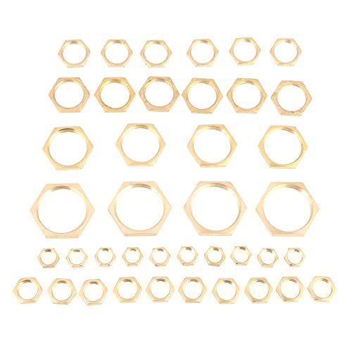 Sechskantmuttern 40 Stück G1/8 Kontermuttern Muttern G1/4 G3/8 G1/2 G3/4 G1 Rohr Kontermutter Gewinde Rohrverschraubung Messing Dünne Mutter Sechskantmuttern 40 Stück G1/8 Kontermuttern Muttern G1/4 G3/8 G1/2 G3/4 G1 Rohr Kontermutter Gewinde Rohrverschraubung Messing Dünne Mutter von Walfront