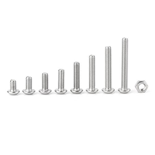 Sechskantschrauben Set, 210pcs M4 Edelstahl 304 Knopfkopf Sechskantschlüssel Kopfkappenschrauben Schrauben von Walfront