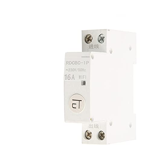 16A Leistungsschalter Intelligenter WIFI-Leistungsschalter-Timer-Schalter für Verteilerkasten 1P AC230V 50Hz IP20 (1P 16A) von Walfront