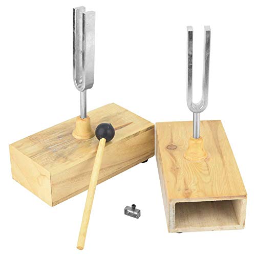 SEAFRONT Stimmgabel mit Resonanzkasten, 440Hz Stimmgabel Virbration Experimental Instrument mit Holz Resonator Box + Knockerd Stimmgabel SEAFRONT Stimmgabel mit Resonanzkasten, 440Hz Stimmgabel Virbration Experimental Instrument mit Holz Resonator Box + Knockerd Stimmgabel von SEAFRONT