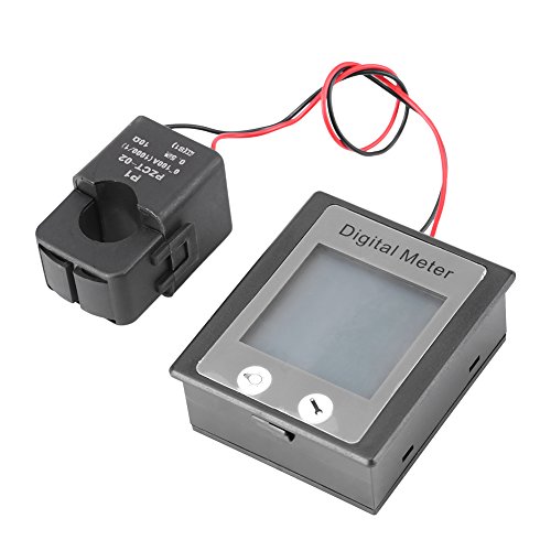 Stromzähler Tester Meter AC 80-260V 100A Digitalanzeige 3 in 1 Multifunktionsleistung (Watt) Strom (Ampere) Spannung (Volt) Meter Tester Panel Energieverbrauch Monitor +Retractable CT von Walfront