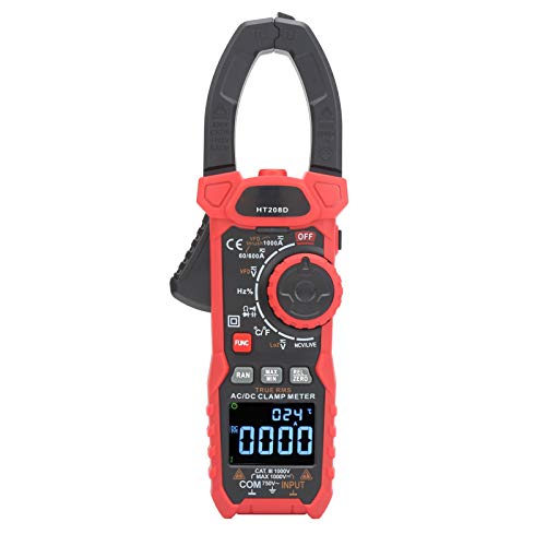 Stromzange HT208D Zangenmessgerät True RMS 6000 Zählt AC/DC Spannung Strom 1000V 1000A NCV Multimeter Auto Ranging Strommesszange Handheld Widerstand Temperatur Kapazität Frequenz Tester von Walfront