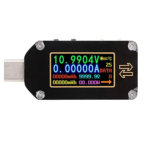 TC66 Digitaler USB Tester Typ C Spannungsstrom USB Tester mit LCD Anzeige(Schwarz) von Walfront