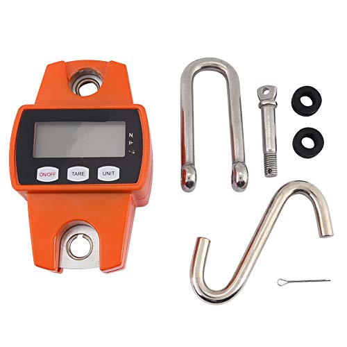 Tragbare Digitale Kranwaage Elektronische Hängewaage mit LCD-Anzeige Mini-Hängewaage 300 Kg mit Haken Gepäckwaage Reisewaage von Walfront