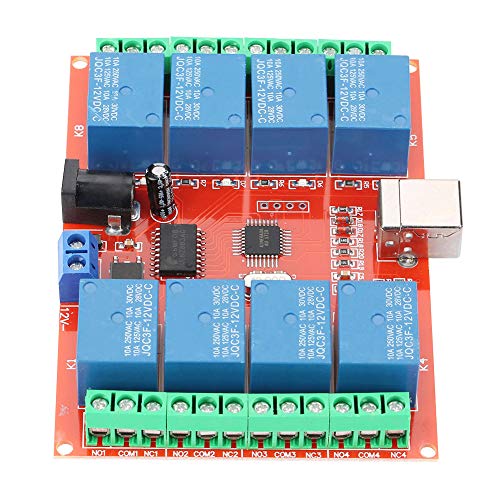 USB Relais 8 Kanal DC 12V Computer USB Steuerschalter Relais Modul USB Switch Controller elektronische Komponenten Module Board mit Importiertem Hochleistungs USB Steuerchip von Walfront