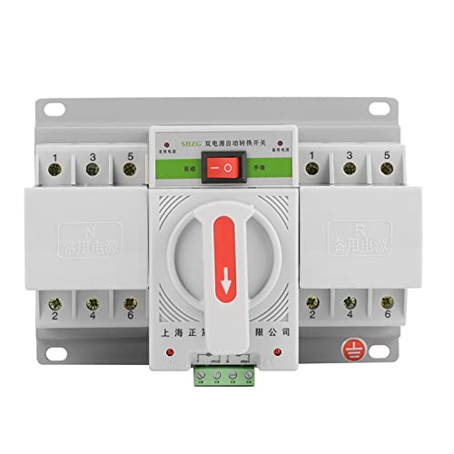 Umschalter Notstrom, 1 STÜCK 380 V 63 A 3 P Mini Intelligent Transfer Switch Dual Power Automatischer Transferschalter Toggle Transfer Change Over Switch Adapter Circuit Breaker Protect von Walfront