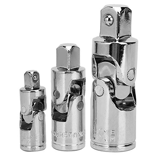 Walfront Universal Joint Set 1/4in 3/8in 1/2in Chrom-Vanadium-Stahl-Antrieb Universal Joint Impact Socket Wrench Adapter von Walfront