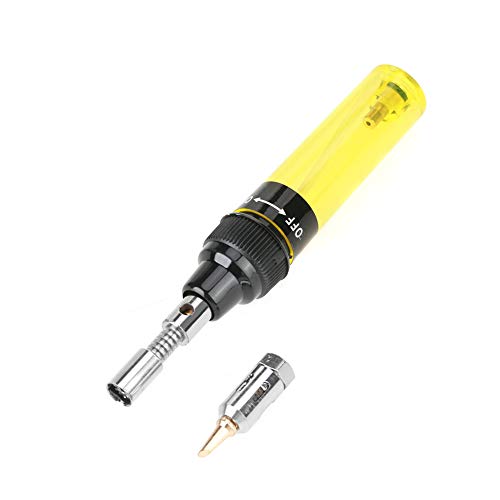 VA-100 Drahtlose Tragbare Heizung Werkzeug Butan Lötkolben Elektrische Blow Pen Schweißbrenner Werkzeuge (Gelb) von Walfront
