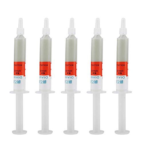 Walfront 5-teilige Diamantschleifpaste, Diamantschleifpolierpaste Läppmasse Formpolierwerkzeugsatz W0.5-W40 320~10000(W1.0# 8000) von Walfront