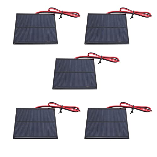 Walfront 5-teiliges Mini-Solarpanel Power Board Solarpanel Solarzelle Solar Power Board-Modul + 30 cm Rotes und Schwarzes Kabel DC5.5V 160mA Walfront 5-teiliges Mini-Solarpanel Power Board Solarpanel Solarzelle Solar Power Board-Modul + 30 cm Rotes und Schwarzes Kabel DC5.5V 160mA von Walfront