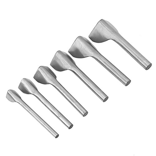 Walfront 6-stk. DIY Leder Craft V-Form Stanzgürtel Endschneider für Zuhause, 15-40 mm, Stahl, Silber, Modern Funktional Walfront 6-stk. DIY Leder Craft V-Form Stanzgürtel Endschneider für Zuhause, 15-40 mm, Stahl, Silber, Modern Funktional von Walfront