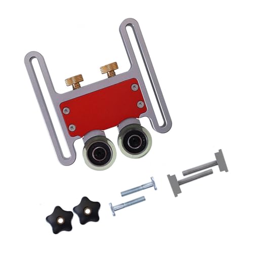 Walfront Doppelradlager -Roller -Tisch -Säge Blockhöhe Einstellbarer Tischsägen -Feeder Guides, die Am T -Schlitz oder Einer Halterung für Holzbearbeitung Fixiert Sind von Walfront