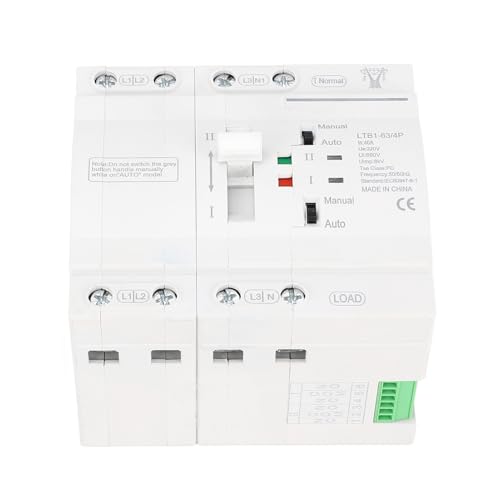 Walfront Double Power Transfer Switch ATS 4P Dual Power Automatic Transfer Switch 40A Kompaktgröße für DIN -Schieneninstallation PZ30 -Verteilungskästen von Walfront