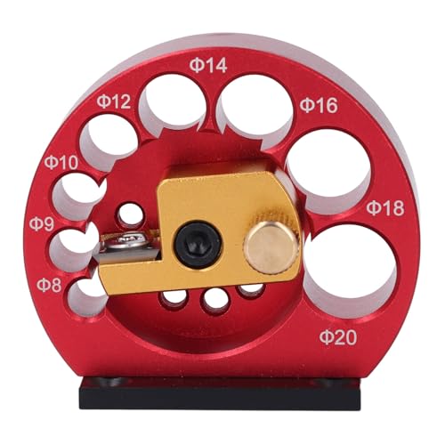 Walfront Dowel Maker Jig Kit 8-20mm 8 Löcher Einstellbare Dübelschneiderplatte Aluminiumlegierung Jig mit Schraubenschlüssel für Runde Tischlerei-Projekte von Walfront