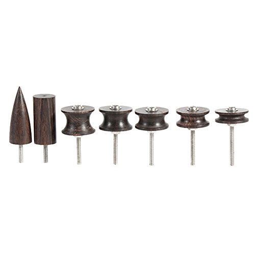 Nützliche Neue Leder Burnisher, Holz Leder Handwerk Burnisher Kit, Multifunktions Holz Burnisher Poliert Slicker Set Spitz/Flach Schleifen Tipps (7 Stücke/Set) von Walfront