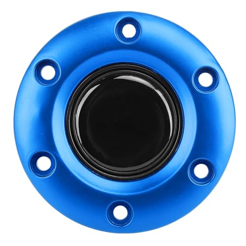 Walfront Lenkrad -Horn -Knopfschalter Hoher Mittelkappe, Passt die Meisten Steuerräder mit 6 Löchern, Geeignet für Autobesitzer (BLUE) von Walfront