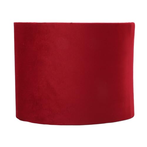 Walfront Lint Oval Lamp Shade Moderner Stil Einfach Installieren Sie E27 E14 Tischstehlampe für Weiche Licht und Komfort (WINE RED) von Walfront