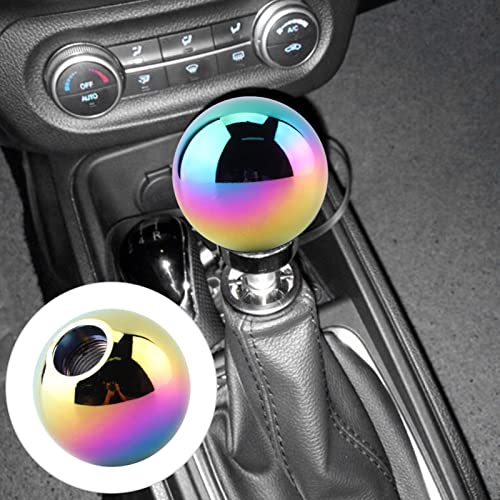 Walfront Metallkugel Formgetriebe Schaltknopf Pro Empfindlichkeit 6oz Gewichtsanpassung mit 3 Adaptern Rote Farbe für Auto (COLORFUL) von Walfront