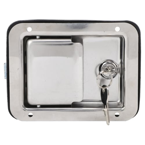 Walfront Paddelgriffschloss mit Tasten 304 Edelstahl, Spiegel Poliertes Flush Mount Toolbox Lock für Caravan Truck RV von Walfront