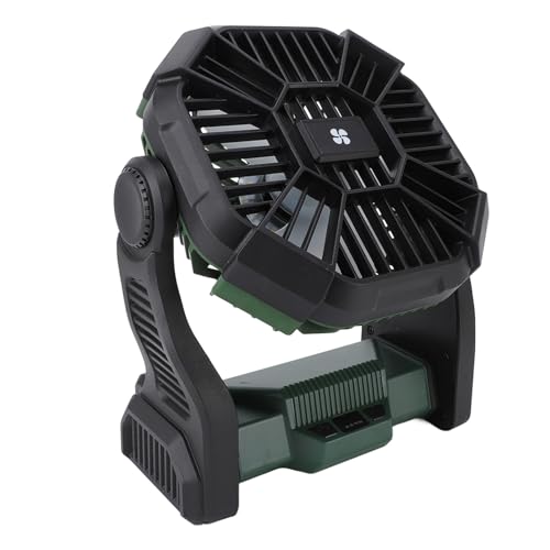 Walfront Premium Outdoor Camp Fan 10400mah Wiederaufladbarer Batterie USB -persönlicher Lüfter mit LED -Taschenlampe, 3 Helligkeitskonfigurationen, um die Verwendung von Wandernotfällen zu Campen von Walfront